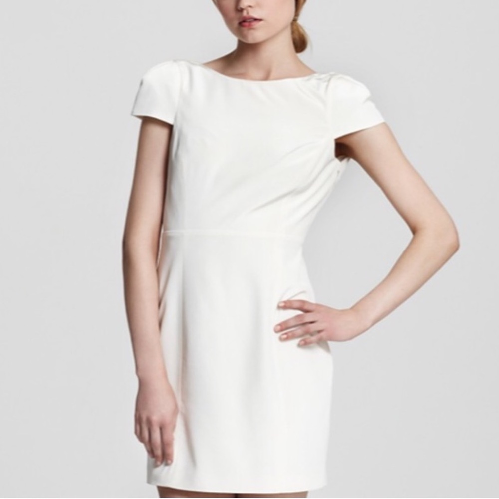 White cap sleeve dress